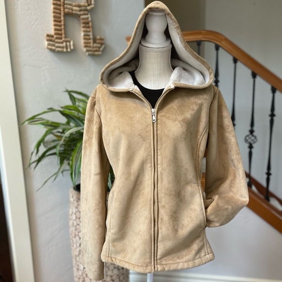 Shaver‎ Lake Tan Zip Up Hoodie Jacket Size: M - Picture 1 of 11